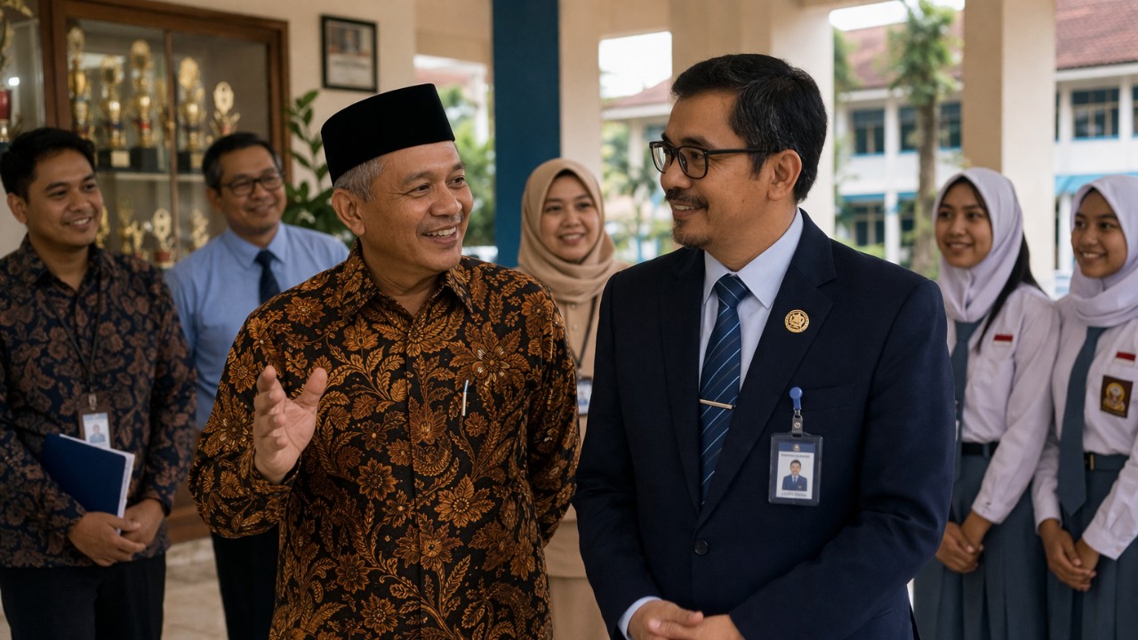 Kunjungan Kepala Dinas Pendidikan Provinsi Jawa Barat ke SMA Demowebsite Schoolyz